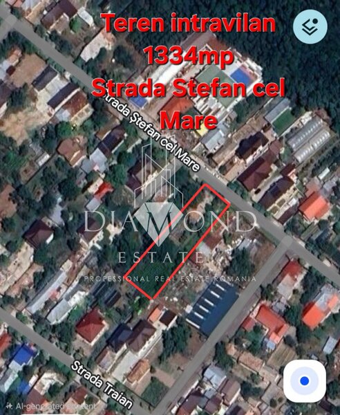 Teren intravilan, 1334mp, 100e/ mp Afumati str. Stefan cel Mare